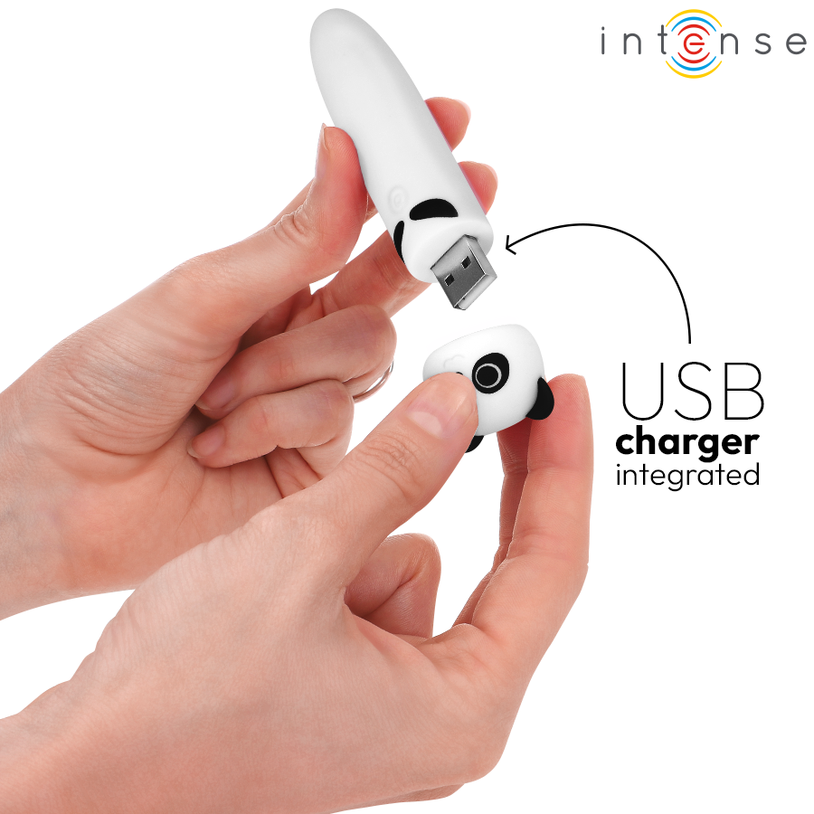 Uovo Vibrante Ricaricabile USB Intense Poh Panda — 10 x 2,2 cm