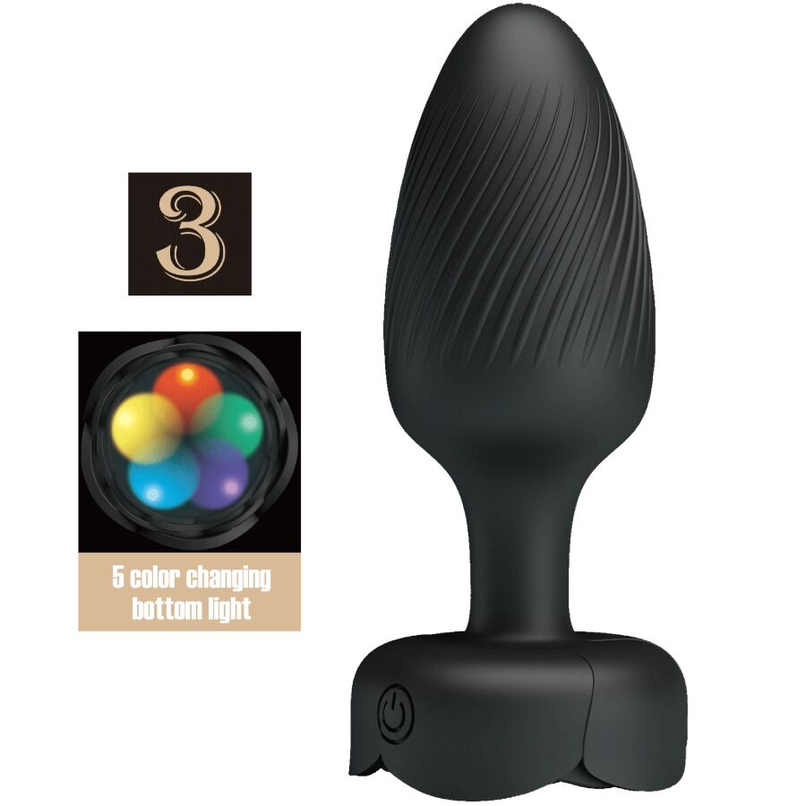 Plug Anale Pretty Love Osborn LED — Nero