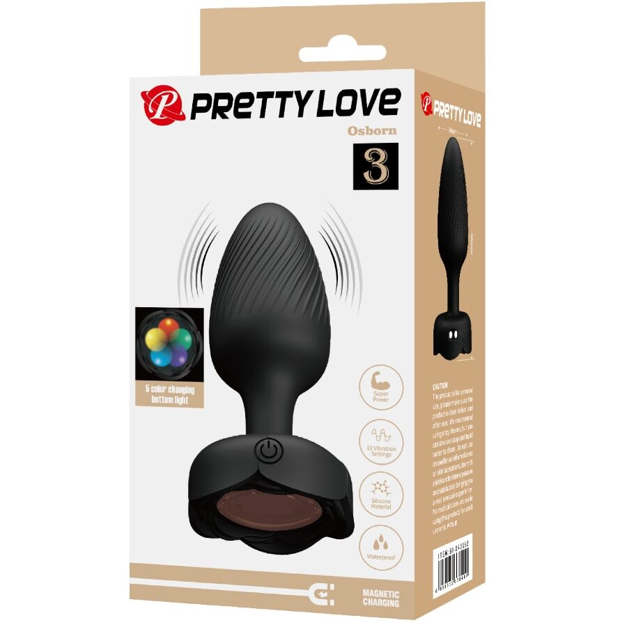 Plug Anale Pretty Love Osborn LED — Nero