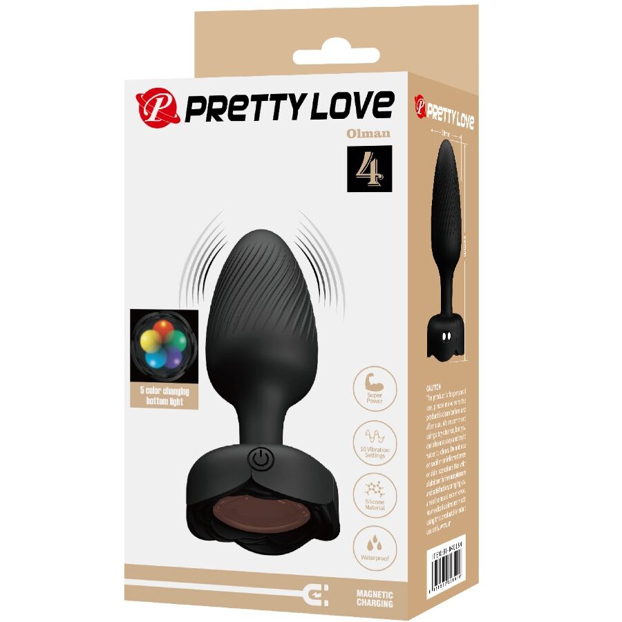 Plug Anale Pretty Love Olman LED — Nero