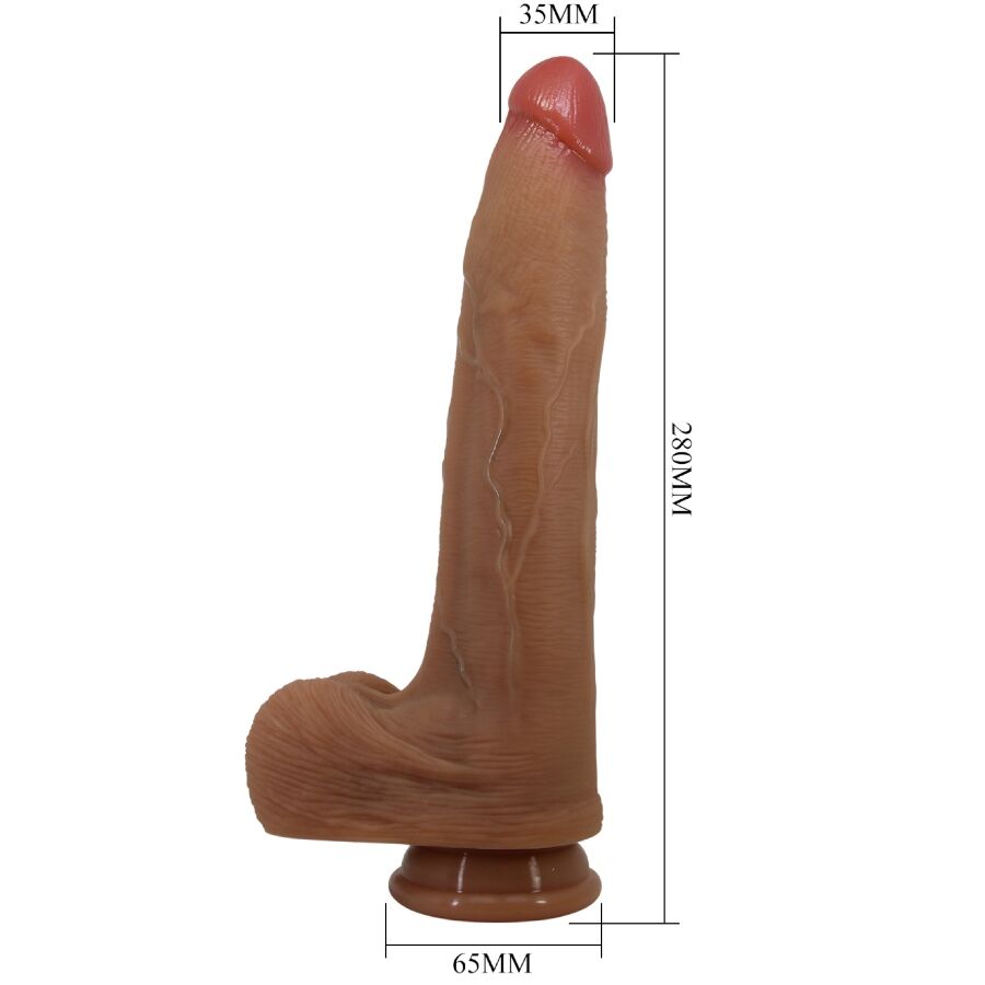 Dildo Realistico Pretty Love Adley — Silicone con Ventosa, 28 cm