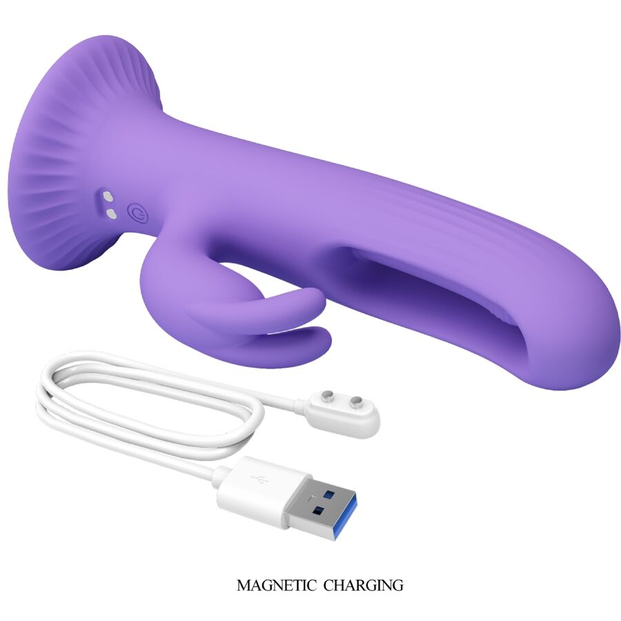 Vibratore Coniglio Pretty Love Killmoulis 12 Modalità Viola — Silicone