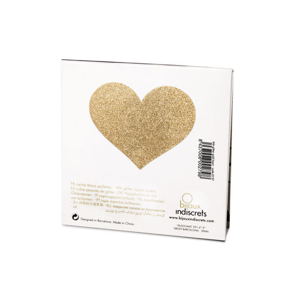 Copricapezzoli Adesivi Bijoux Indiscrets Flash — Cuore Dorato