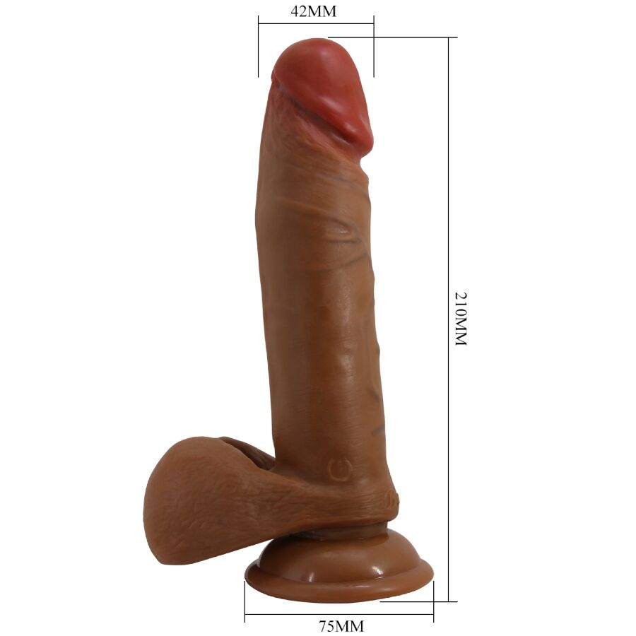Dildo Realistico Vibrante Baile Abel — 21 cm, Mulatto