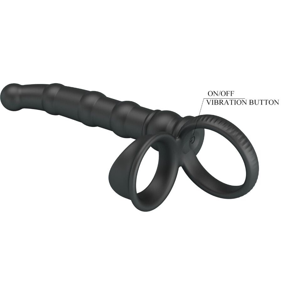 Anello Vibrante FOR HIM Tatum Doppio Anello — Nero