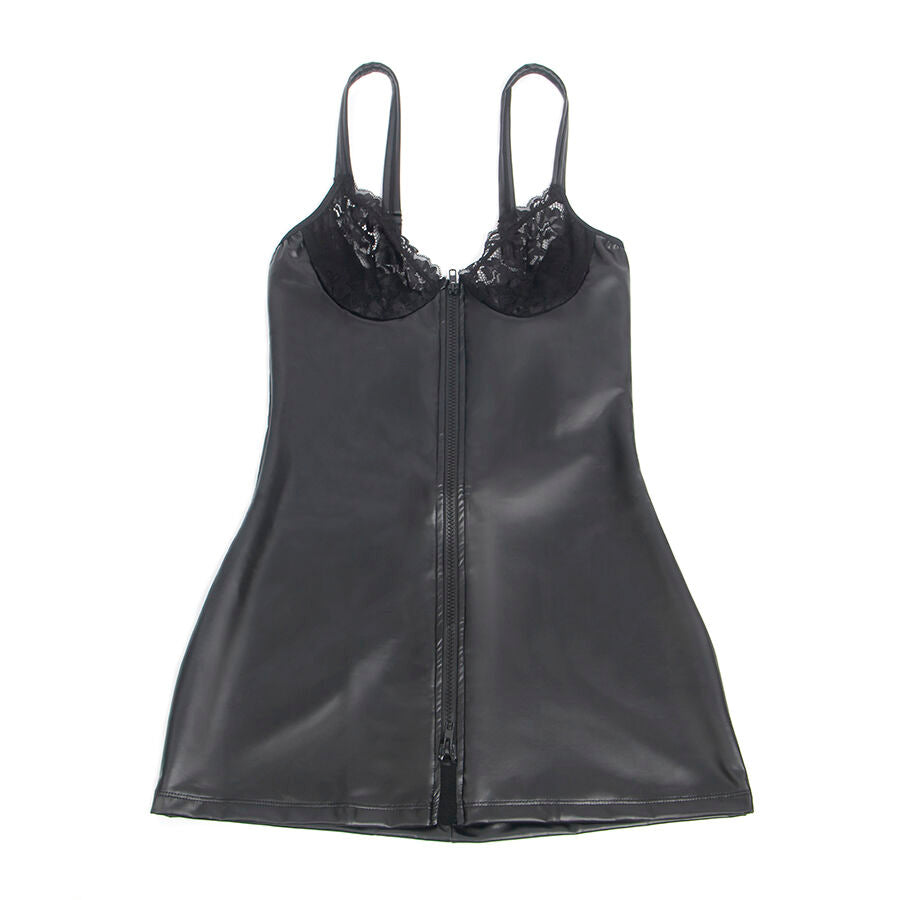 Abito Erotico in Similpelle con Zip Subblime — Nero, L/XL