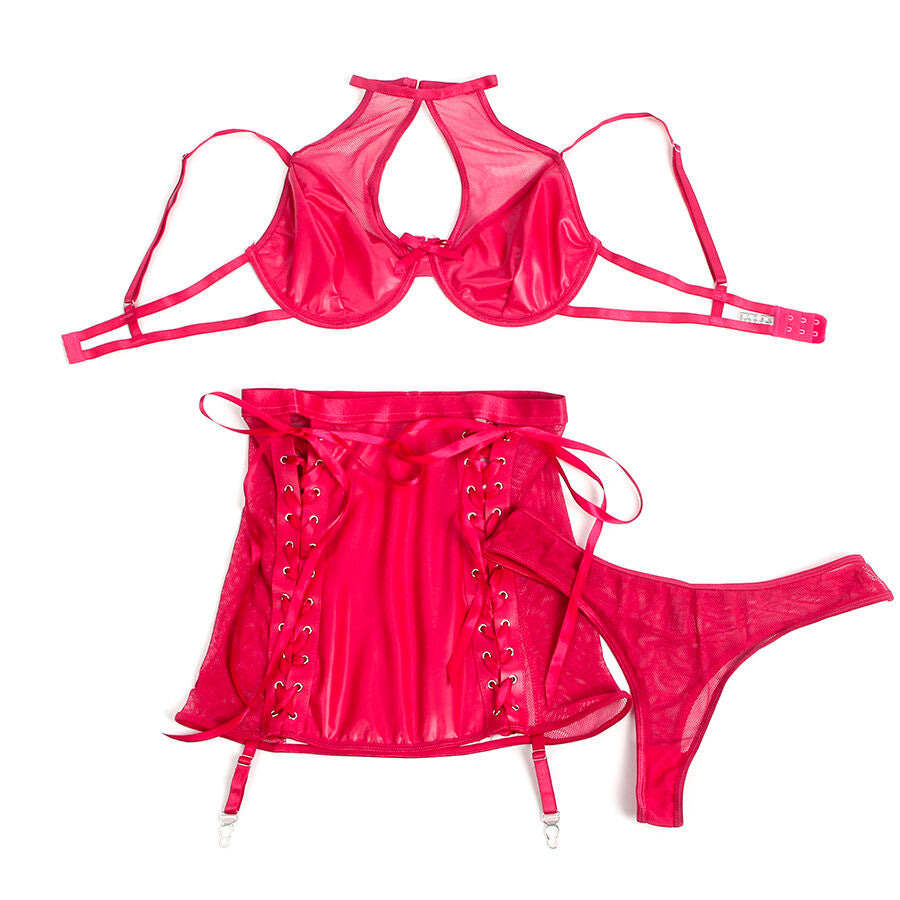 Lingerie Sexy con Gonna Subblime 957605 — PU Rosso, S/M