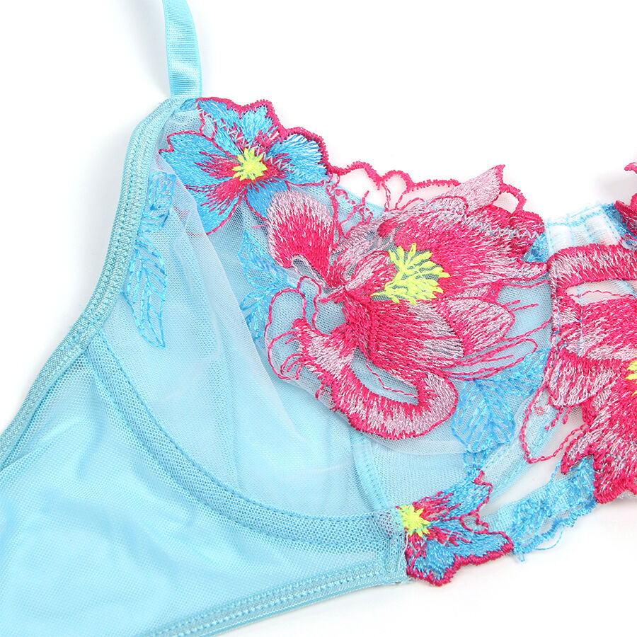 Lingerie Sexy Ricamata Subblime — Reggiseno e Cintura S/M