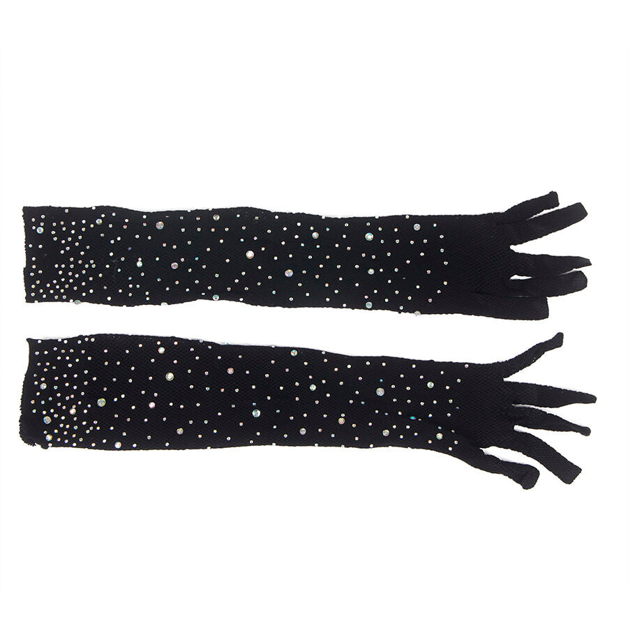 Guanti Glitterati con Diamanti Subblime — Nylon, S/M