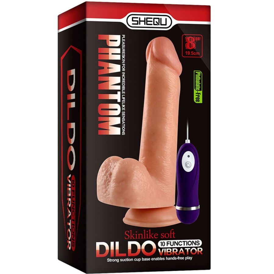 Dildo Realistico Vibrante con Telecomando Shequ Adam — 21 cm