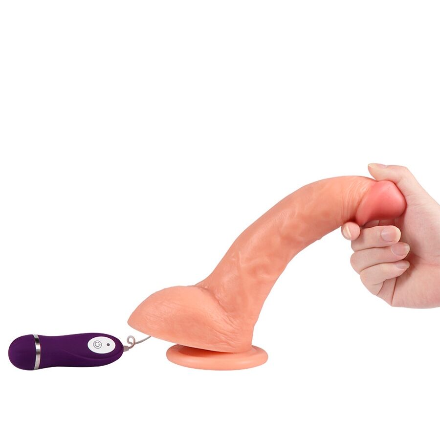 Dildo Realistico Vibrante con Telecomando Shequ Bestia — 24,5 cm