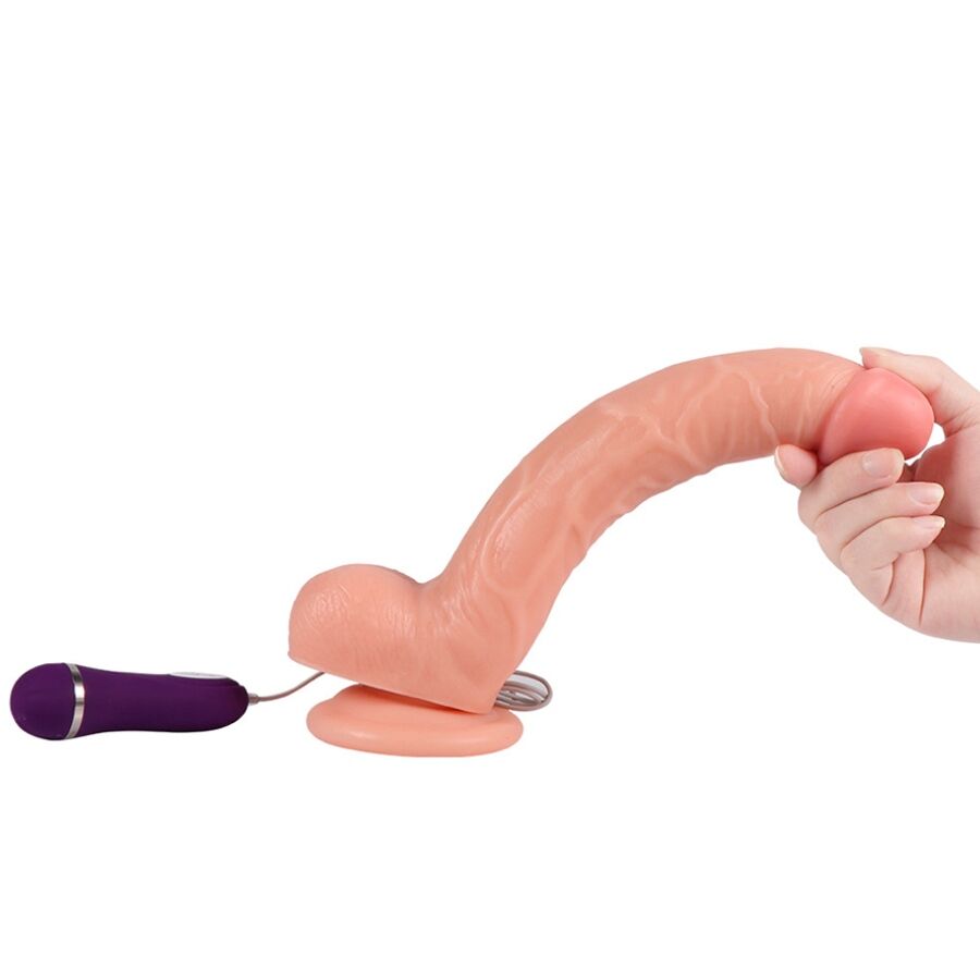 Dildo Realistico Vibrante con Telecomando Shequ Optimus — 28 cm