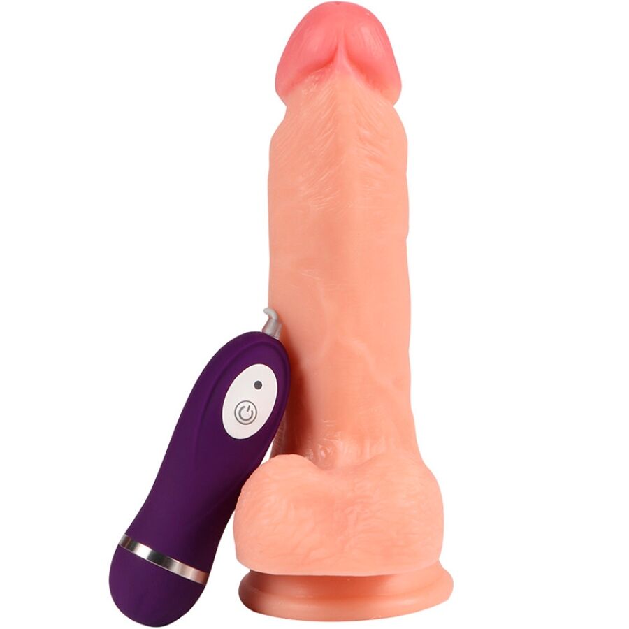 Dildo Vibrante con Telecomando Shequ Iron Dragon — 17,5 cm
