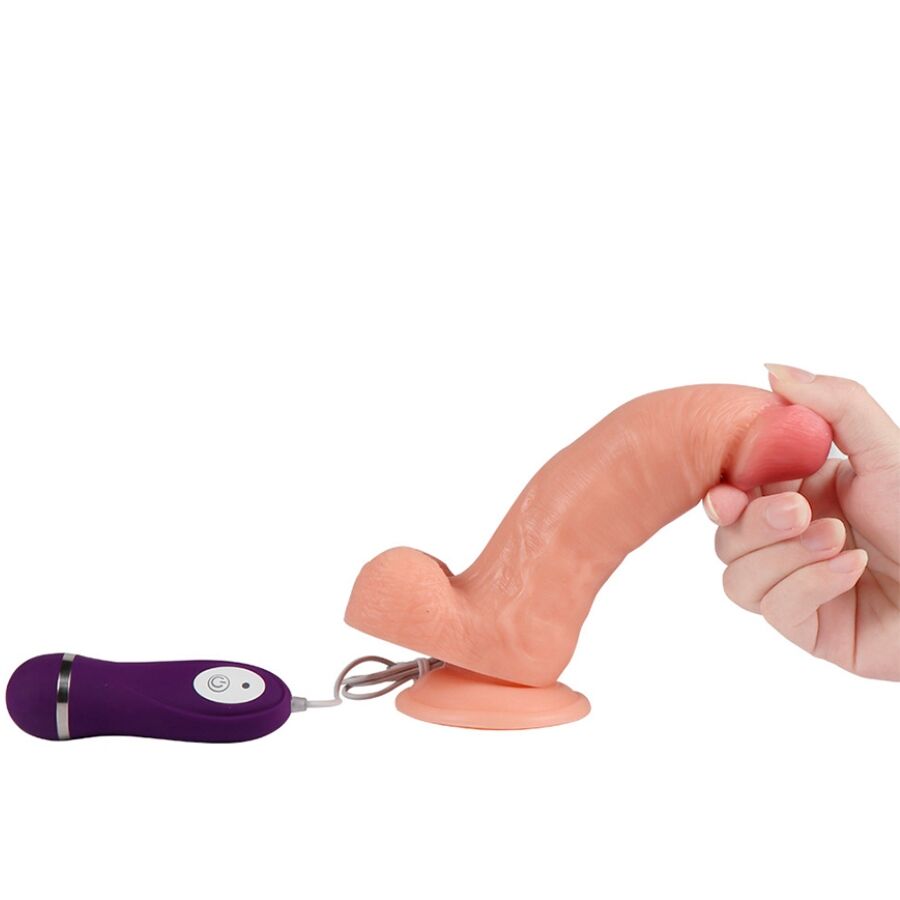 Dildo Vibrante con Telecomando Shequ Iron Dragon — 17,5 cm