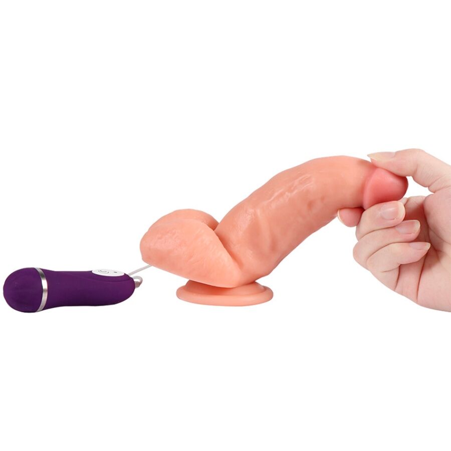 Dildo Realistico Vibrante con Telecomando Shequ — 16 cm