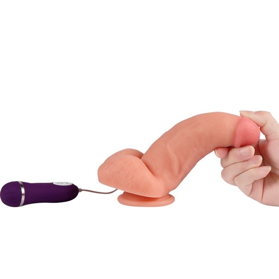Dildo Vibrante con Telecomando Shequ Aquila Rossa — 17 cm