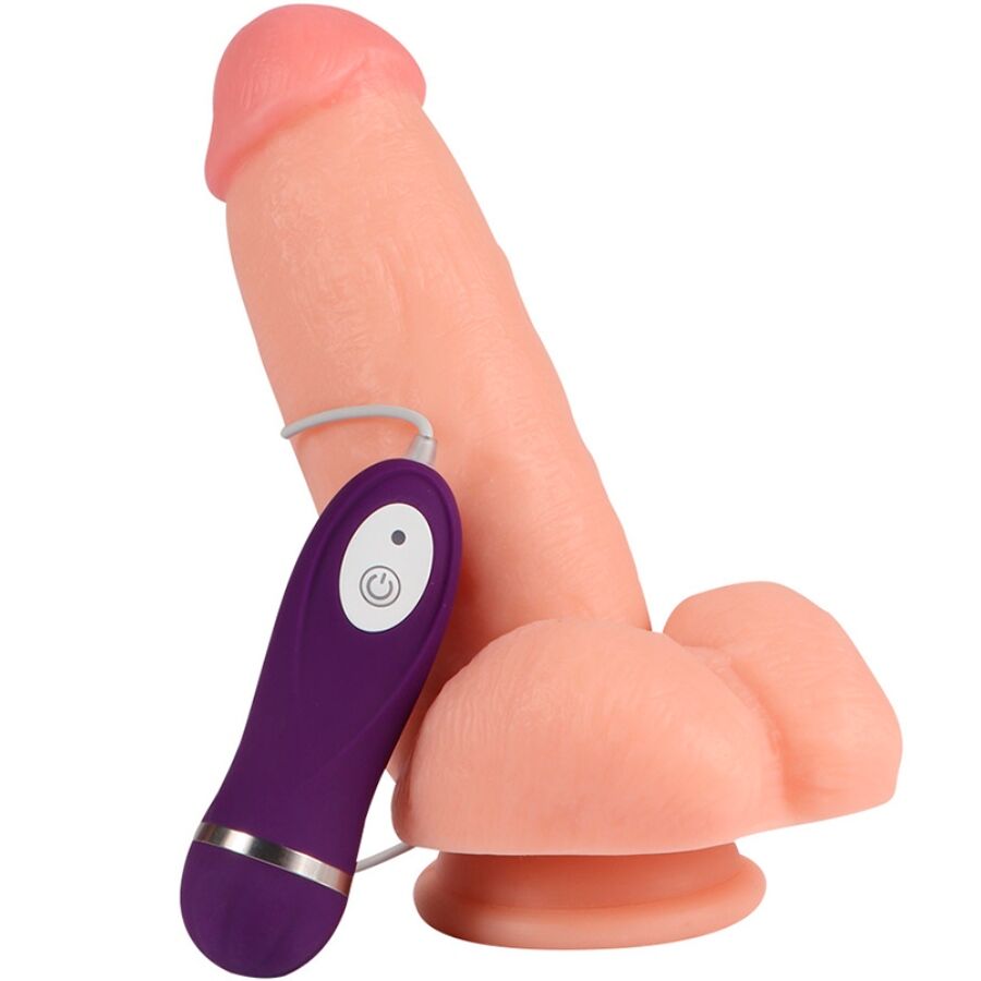 Dildo Vibrante con Telecomando Shequ Aquila Rossa — 17 cm