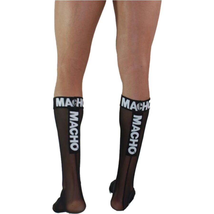 Calzini Fetish Semi-Trasparenti Macho — Taglia Unica, Neri