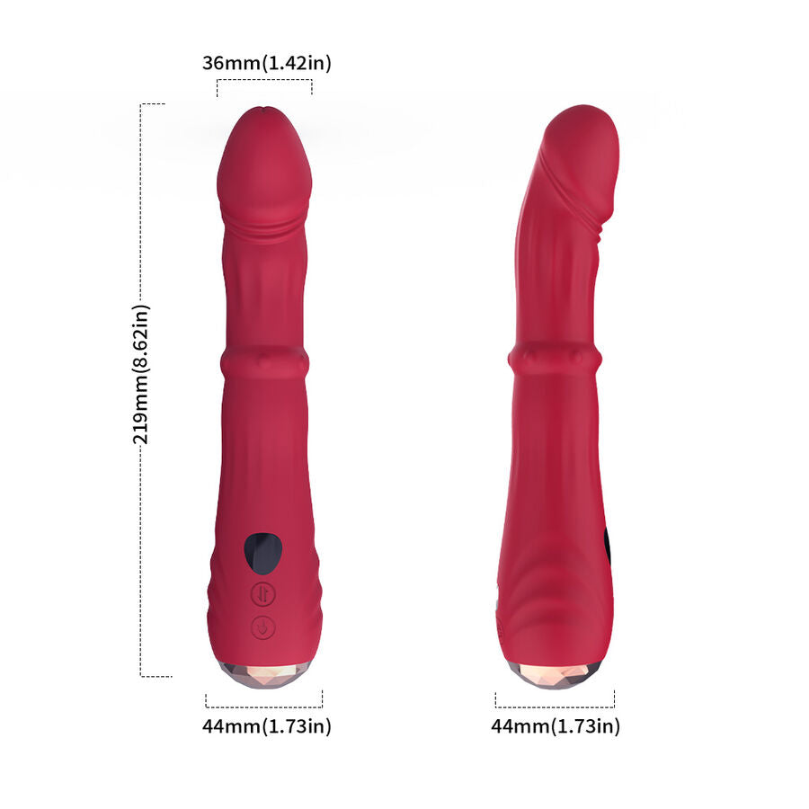 Dildo Vibrante Termoregolabile Armony — Punto G, Rosso