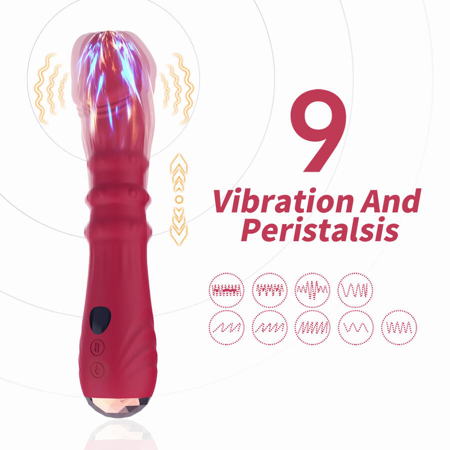 Dildo Vibrante Termoregolabile Armony — Punto G, Rosso