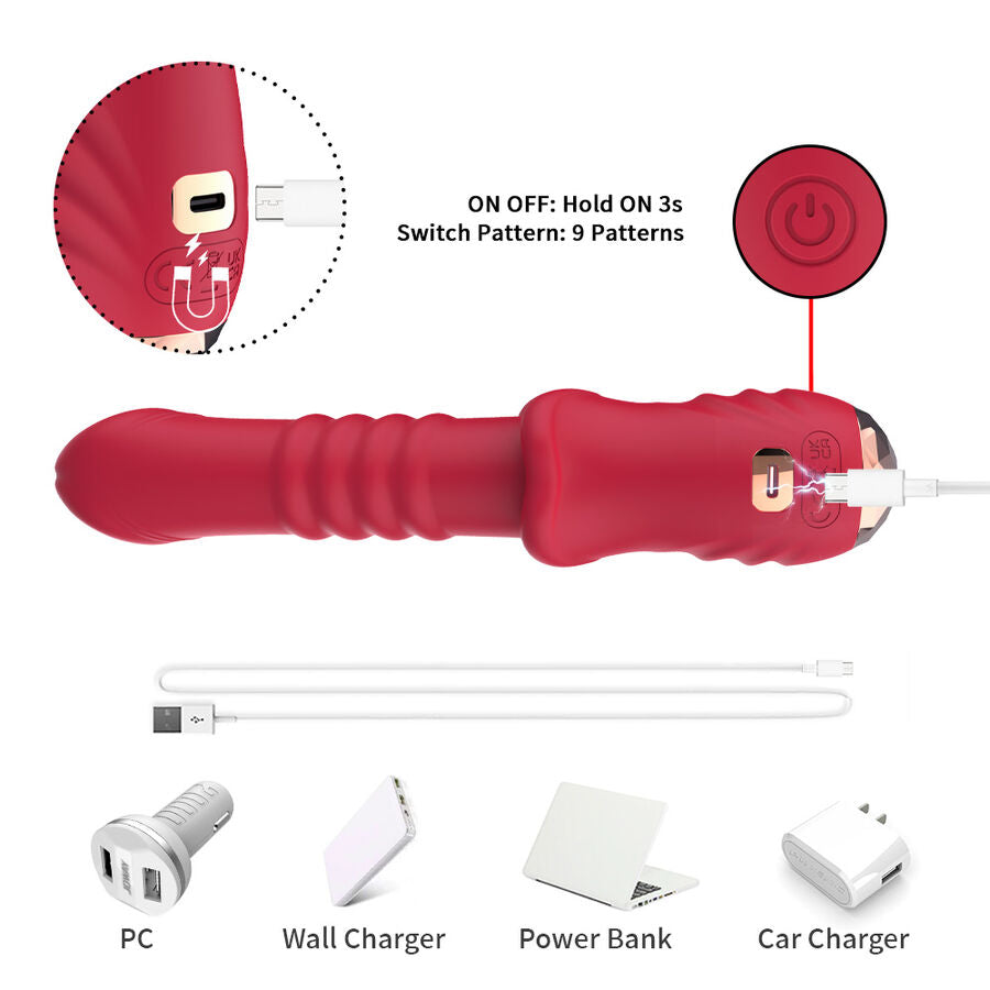 Dildo Vibrante Punto A Armony Point A — Rosso