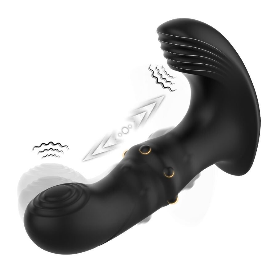 Vibratore Prostatico con Telecomando Armony — Rotante, Nero