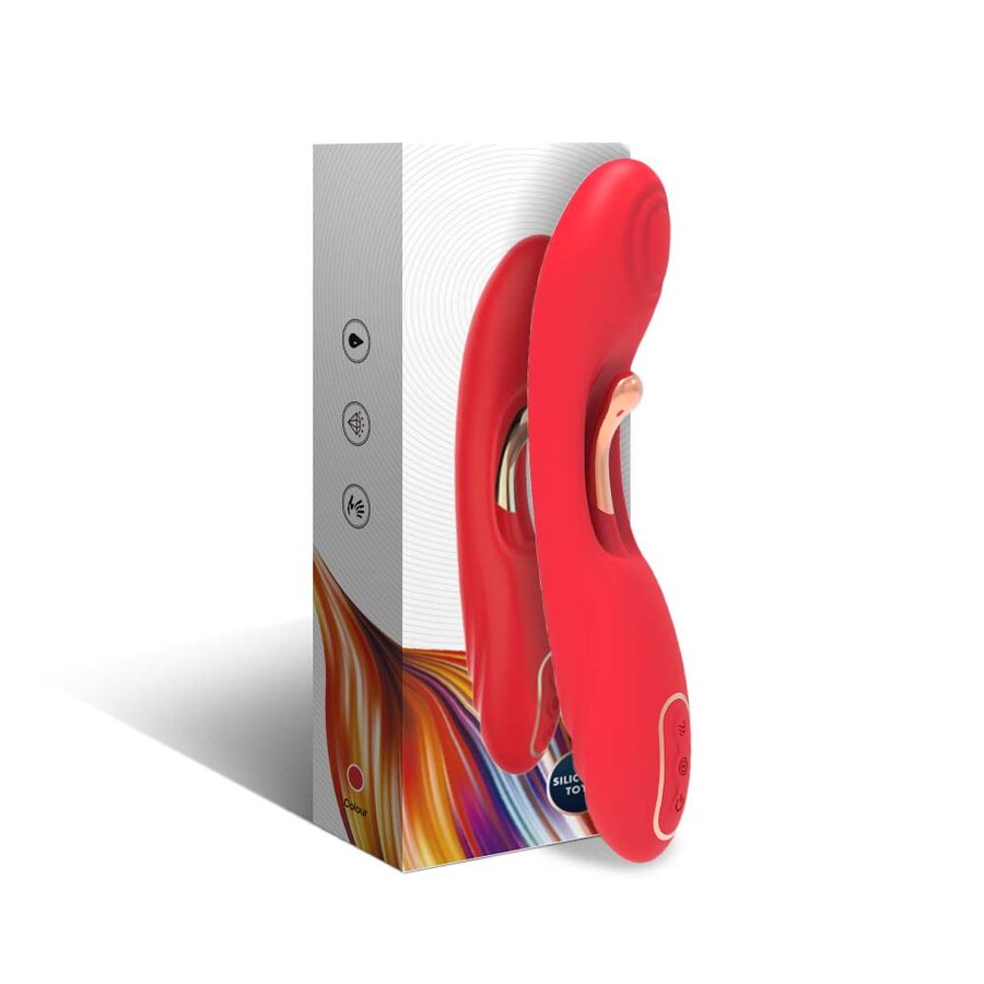 Vibratore Rabbit Punto G Armony — Lingua Oscillante, Rosso