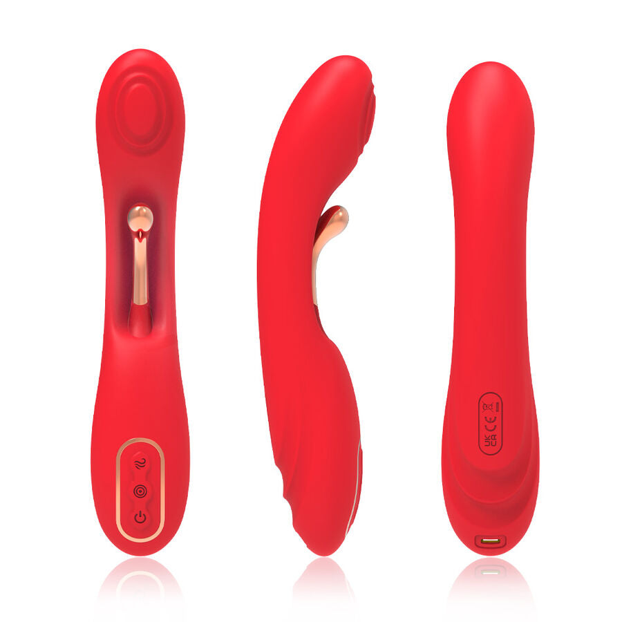 Vibratore Rabbit Punto G Armony — Lingua Oscillante, Rosso