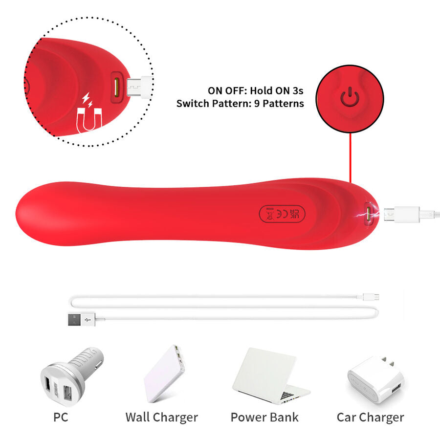 Vibratore Rabbit Punto G Armony — Lingua Oscillante, Rosso