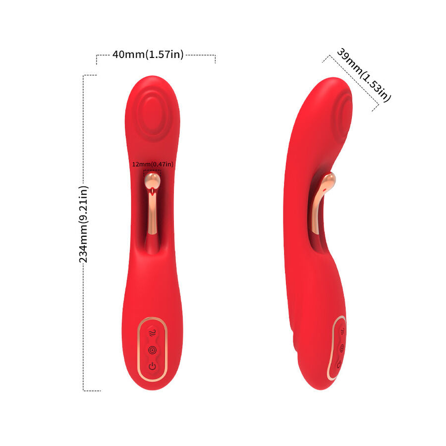 Vibratore Rabbit Punto G Armony — Lingua Oscillante, Rosso