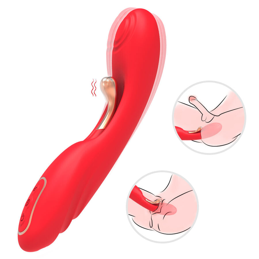 Vibratore Rabbit Punto G Armony — Lingua Oscillante, Rosso