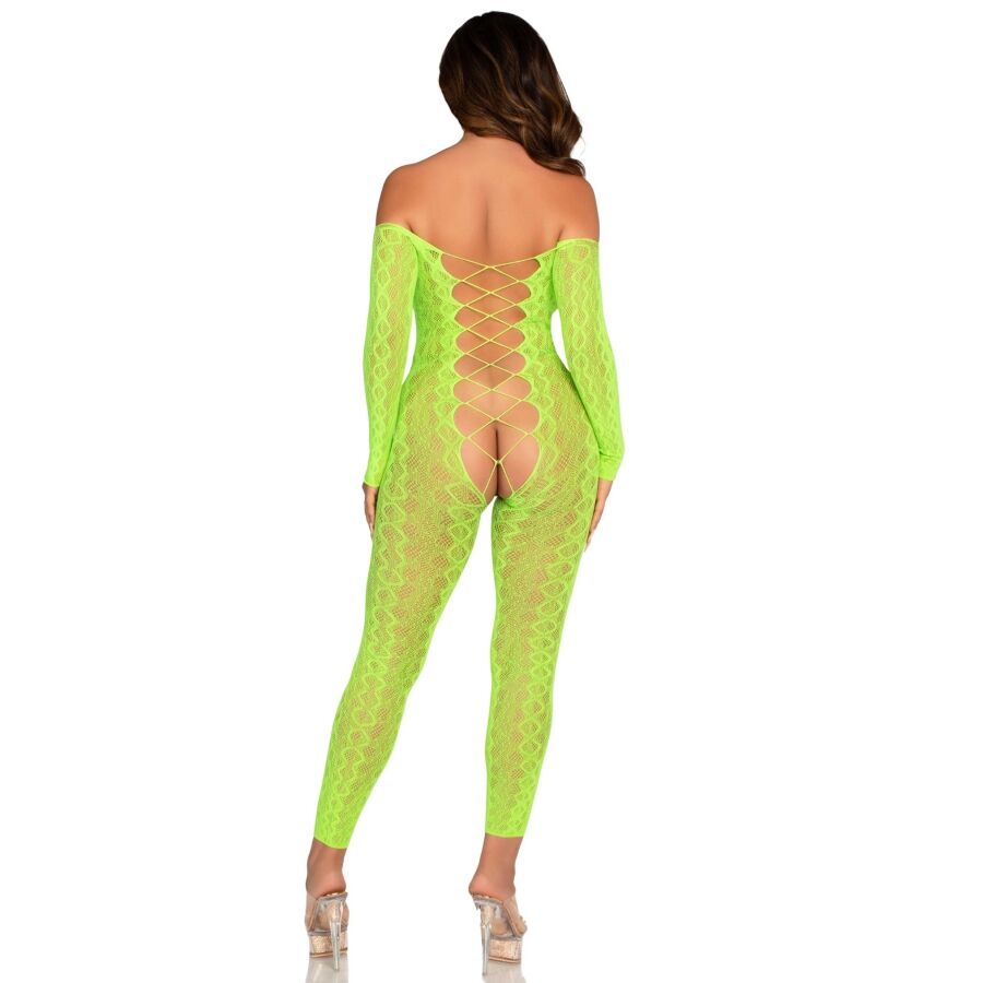 Bodystocking Senza Cavallo Leg Avenue Exotic Snake — Verde