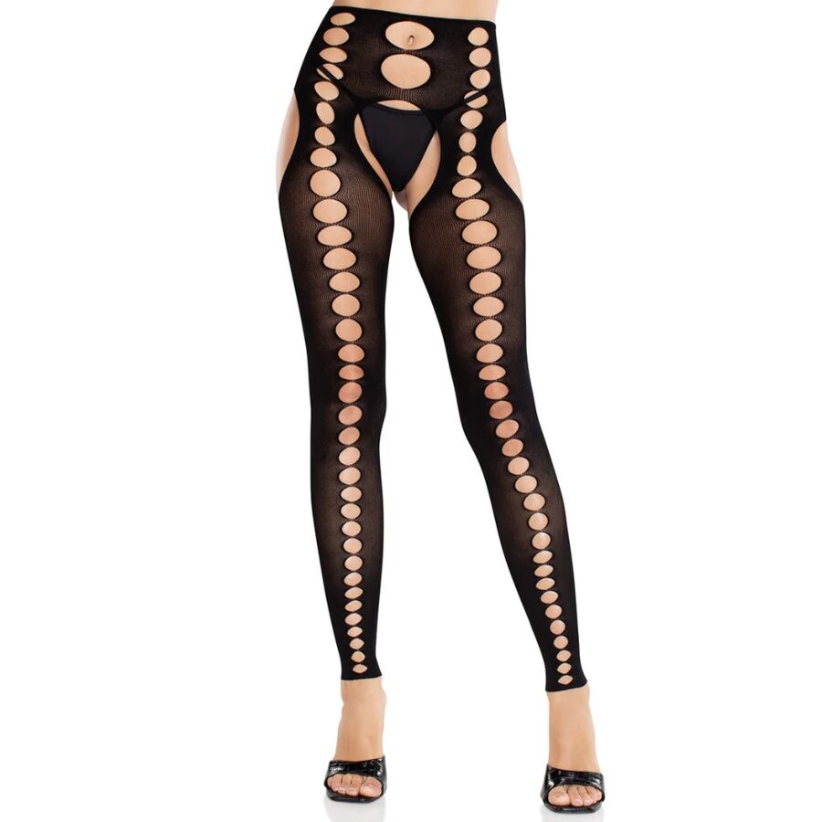 Collant Senza Piede Opachi Leg Avenue Seamless Strapless — Nero