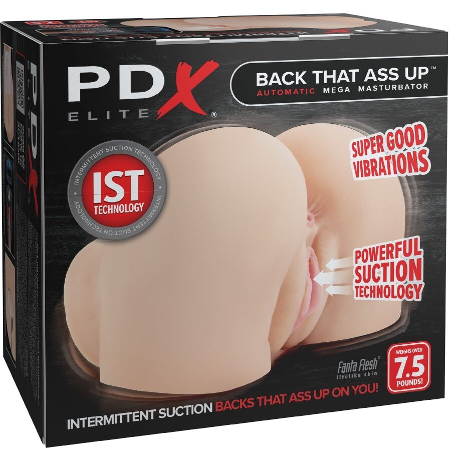 Masturbatore Maschile Vibrante PDX Elite Back That Ass Up — Vagina e Ano
