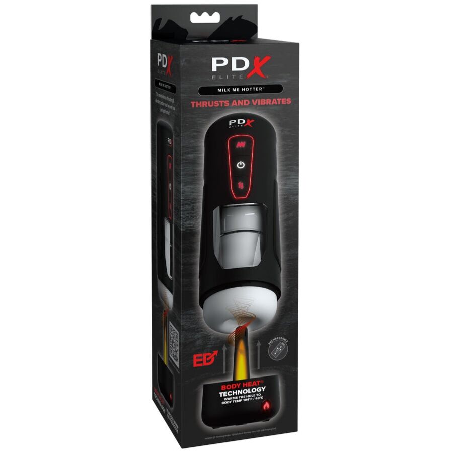 Masturbatore Automatico con Calore PDX Elite Milk Me Hotter