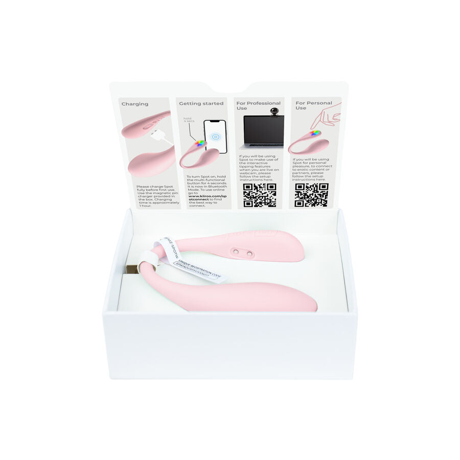 Vibratore a U Punto G e Clitoride Kiiroo Spot Kiss Me — Rosa
