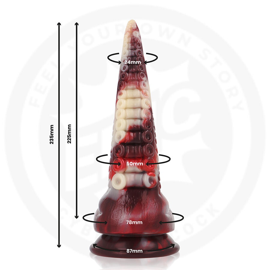 Dildo Fantasy Epic Draxis Abyss Shadow — 22,5 cm inseribili