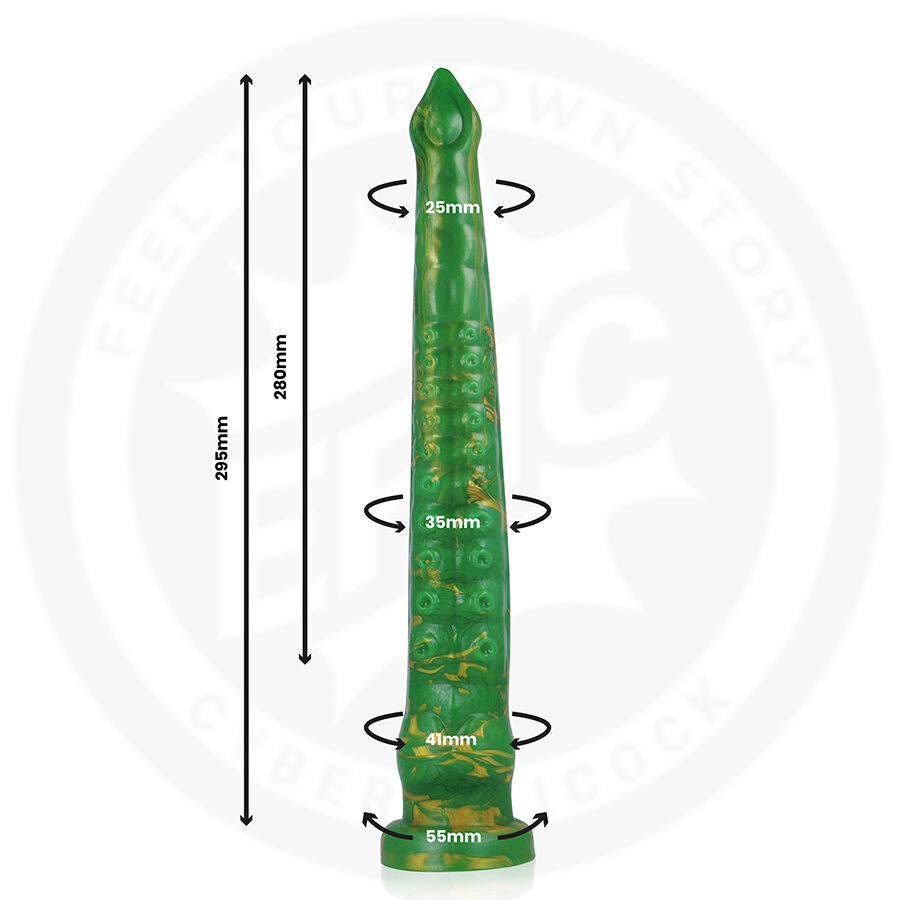 Dildo Realistico Epic Hylos Flash — Silicone, Verde 28 cm