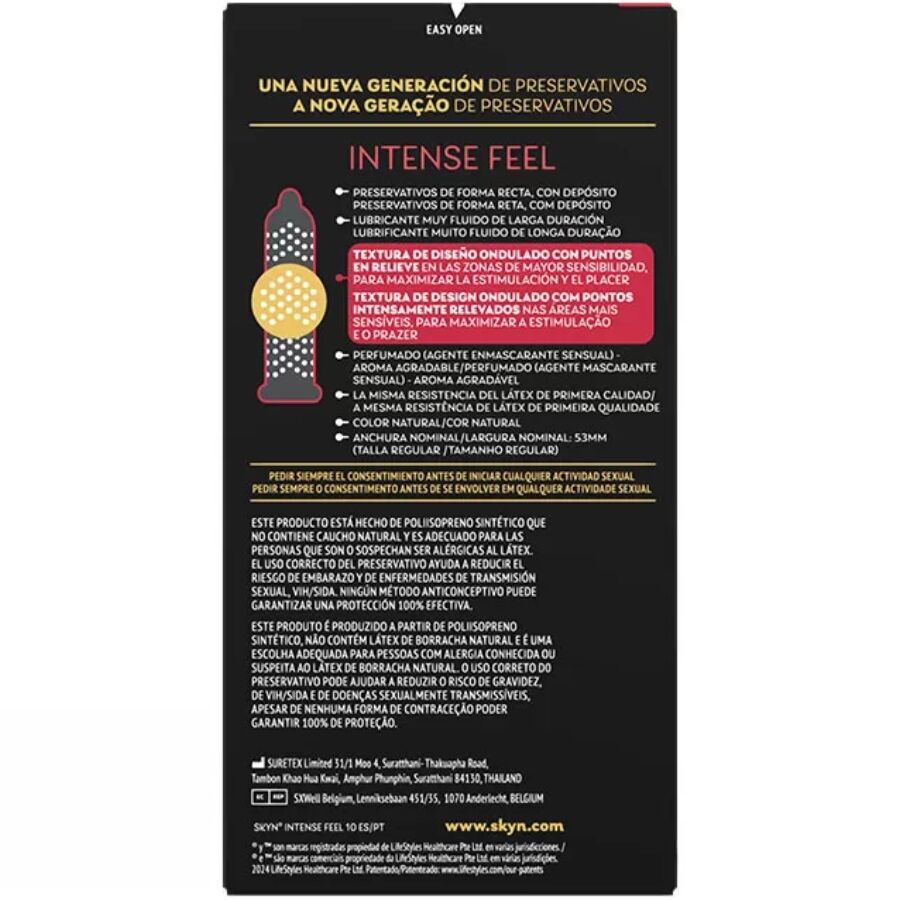 Preservativo Testurizzato SKYN Intense Feel — 10 Unità