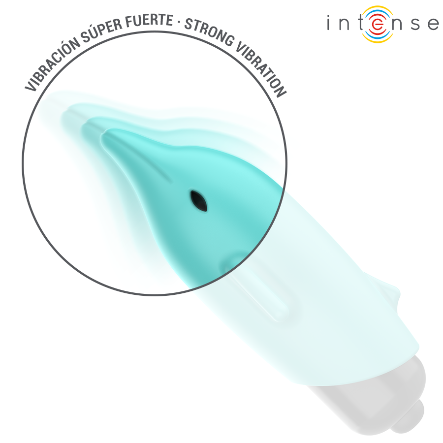 Uovo Vibrante Clitoride Intense Echo Delfino — Silicone, Blu