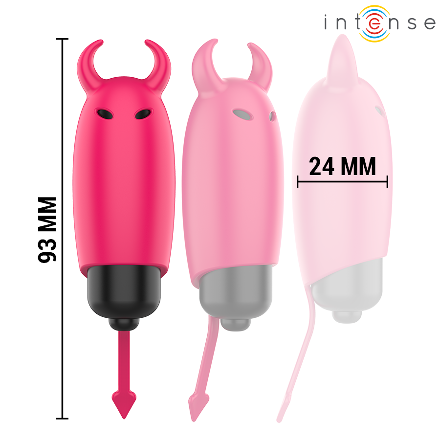 Uovo Vibrante Intense Red Demon — Silicone, 9,3 cm