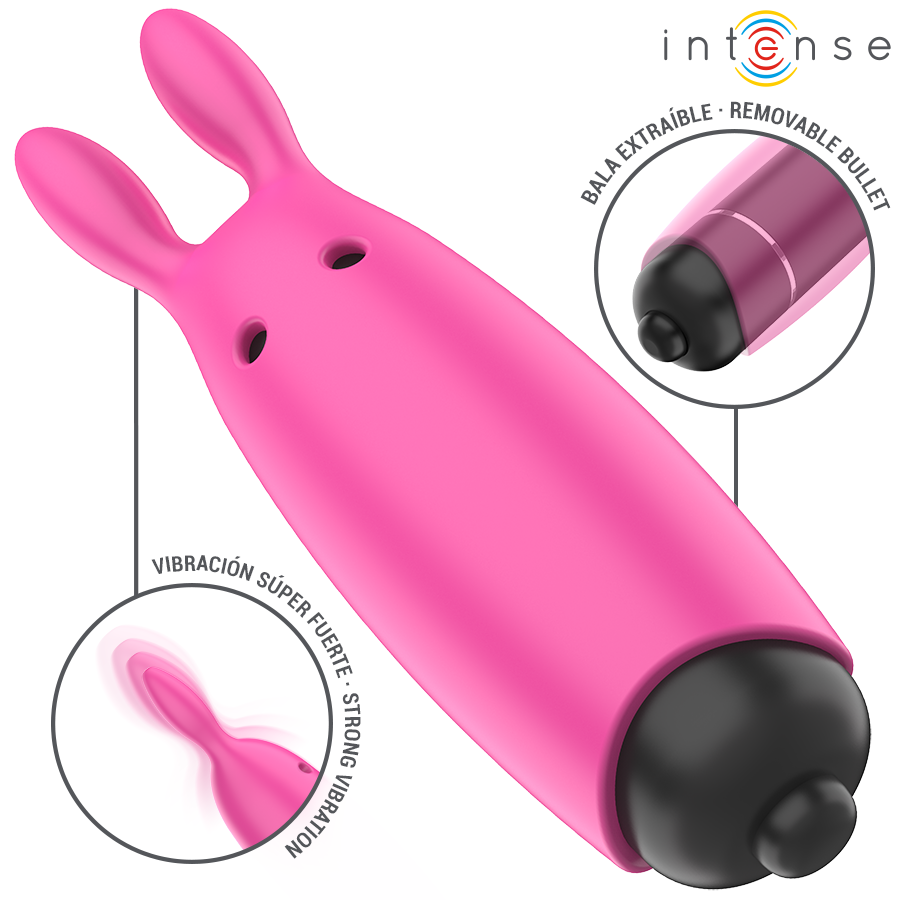 Uovo Vibrante Clitoride Intense Hopper — Silicone, Rosa