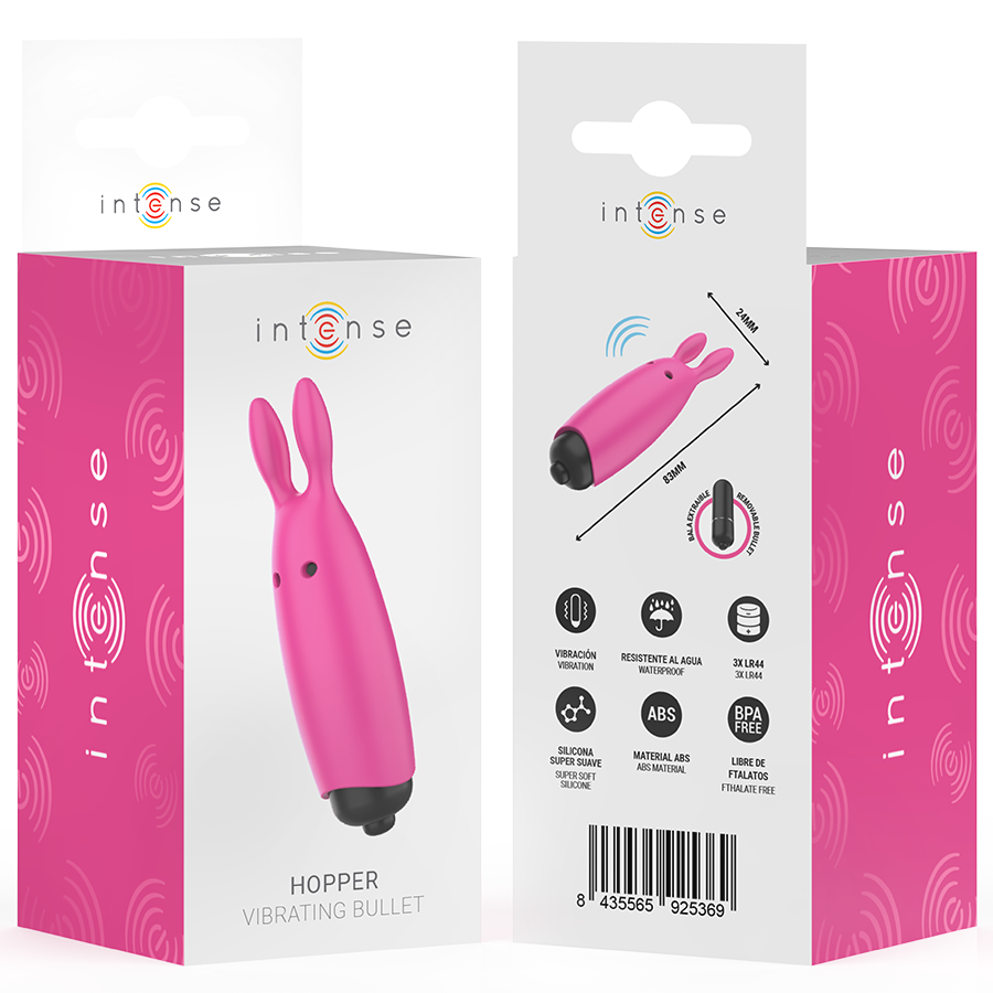 Uovo Vibrante Clitoride Intense Hopper — Silicone, Rosa