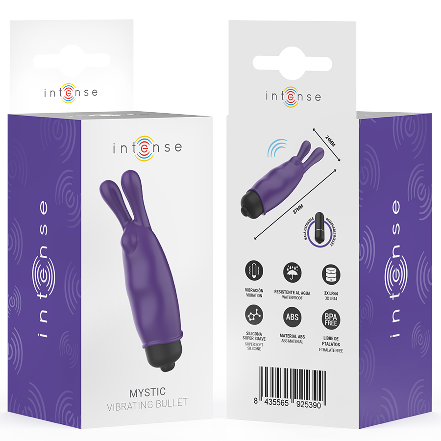 Vibratore Bullet Clitoride Intense Mystic — Silicone, 8,7 cm
