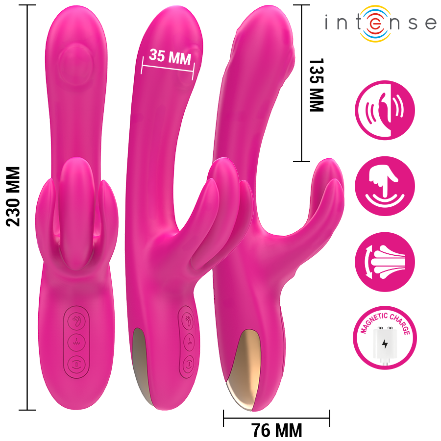 Vibratore Rabbit Intense Britney — 23 cm, Rosa