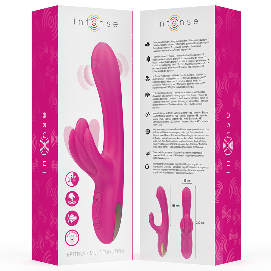 Vibratore Rabbit Intense Britney — 23 cm, Rosa