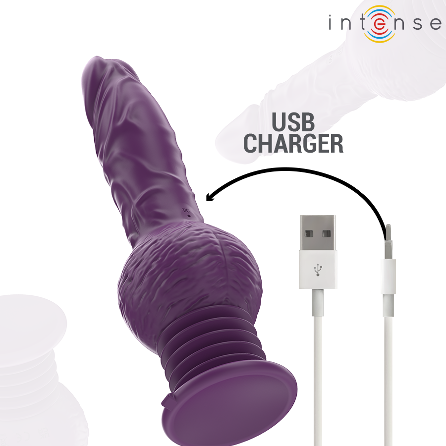 Vibratore Rabbit Punto G e Clitoride Intense Tatum — 24 cm