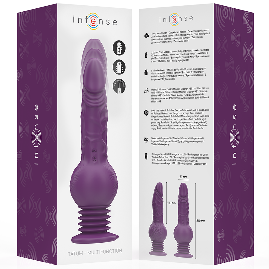 Vibratore Rabbit Punto G e Clitoride Intense Tatum — 24 cm