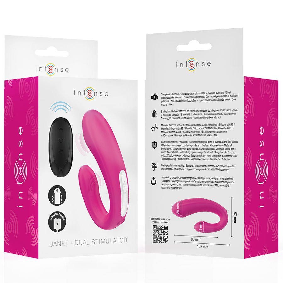 Vibratore Rabbit con Telecomando Intense Janet — Rosa