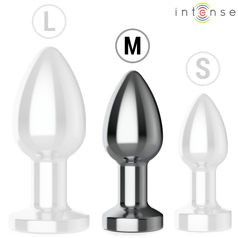 Plug Anale Vibrante in Metallo Intense — 10 Modalità, Taglia M